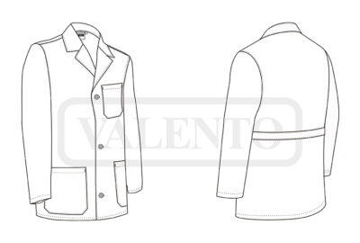 Bata infantil escolar manga larga VALENTO CHALK - Imagen 2