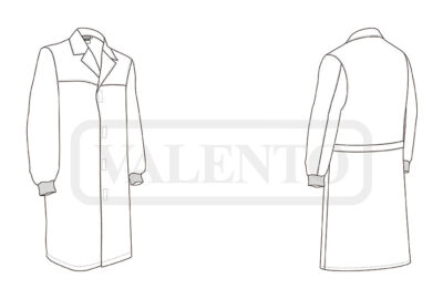 Bata de trabajo de manga larga VALENTO CLUSTER - Image 2