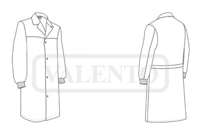 Bata sin bolsillos exteriores manga larga VALENTO CYCLONE - Imagen 2
