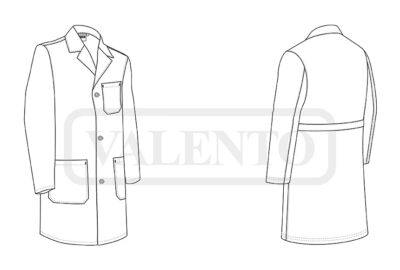 Bata de trabajo 100% algodón manga larga VALENTO FALCON - Image 2