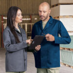 Bata de trabajo corta VALENTO SAHARA