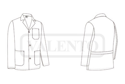 Bata de trabajo corta VALENTO SAHARA - Imagen 2