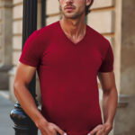 Camiseta elástica manga corta cuello de pico VALENTO COBRA