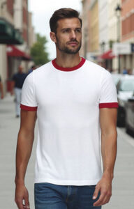 Camiseta de manga corta bicolor VALENTO COMBI