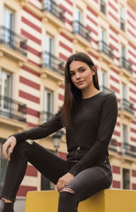 Camiseta elástica de manga larga mujer VALENTO FUNKY