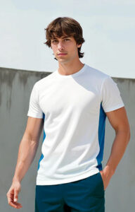 Camiseta técnica bicolor de manga corta VALENTO LEOPARD