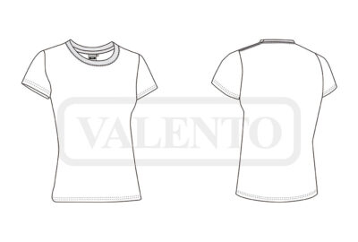 Camiseta de mujer manga corta 100% algodón VALENTO PARIS - Image 2