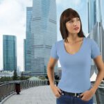 Camiseta canalé de manga corta VALENTO ROXY