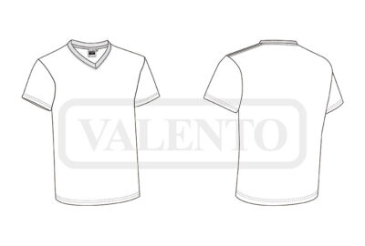 T-Shirt de cuello de pico 100% algodón VALENTO SUN - Imagen 2