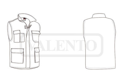 Chaleco de trabajo multibolsillos VALENTO PRINTER - Image 2