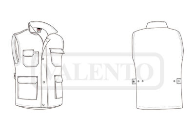 Chaleco de trabajo 100% algodón VALENTO RICHARD - Imagen 2