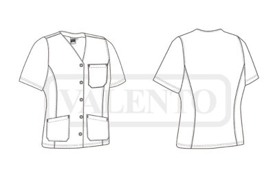 Blusón de manga corta para mujer VALENTO BEATRIZ - Imagen 2