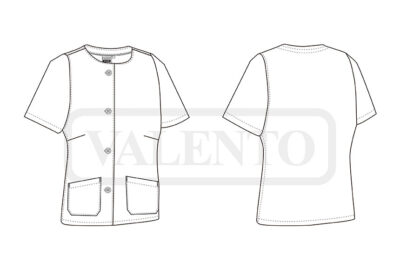 Casaca sanitaria microfibra para mujer VALENTO ROSEMARY - Imagen 2