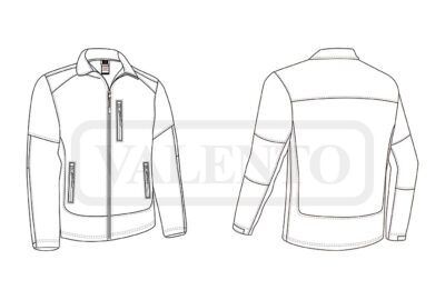 Chaqueta softshell bicolor VALENTO SAPONI - Imagen 2