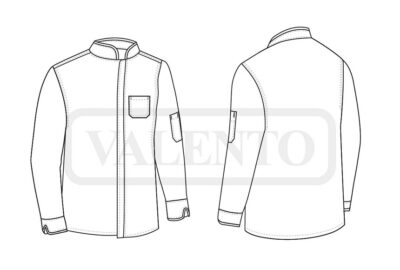 Chaqueta chef con corchetes VALENTO TEMPURA - Imagen 2