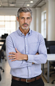 Camisa de rayas manga larga VALENTO AGENCY