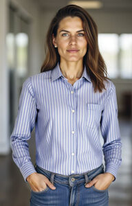 Camisa de rayas manga larga mujer VALENTO CORPORATION