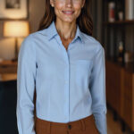 Camisa de mujer manga larga y bolsillo VALENTO CEREMONY