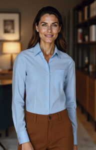 Camisa de mujer manga larga y bolsillo VALENTO CEREMONY