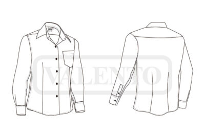 Camisa de mujer manga larga y bolsillo VALENTO CEREMONY - Imagen 2