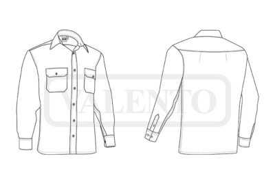 Camisa de trabajo algodón manga larga VALENTO CONDOR - Imagen 2