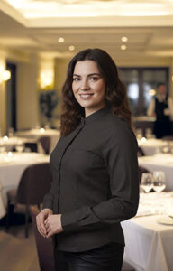 Camisa de manga larga y cuello tipo Mao VALENTO SHARON