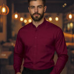 Camisa manga larga cuello mao VALENTO SOPRAN