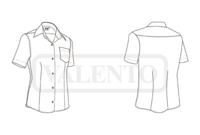 Camisa de mujer manga corta y bolsillo VALENTO STAR - Image 2