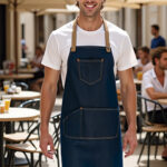 Delantal vaquero con peto multibolsillos VALENTO CORIANDER