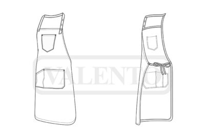 Delantal vaquero con peto multibolsillos VALENTO CORIANDER - Imagen 2