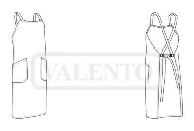 Delantal con espalda cruzada VALENTO FLAMBE - Imagen 2