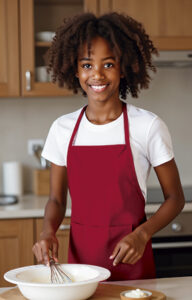 Delantal infantil con bolsillo central VALENTO RECIPE