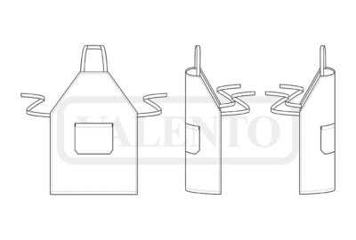 Delantal cocina con raya diplomática VALENTO TARTARE - Image 2