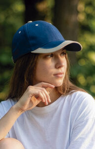 Gorra de 6 paneles con diseño bicolor VALENTO SEATLE