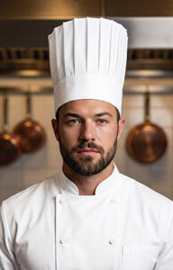 Gorro alto de chef con rejilla VALENTO CORDON