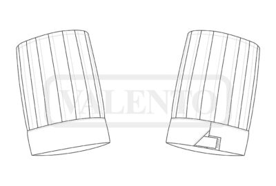 Gorro alto de chef con rejilla VALENTO CORDON - Image 2