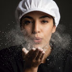 Gorro de cocina con rejilla tipo gatsby VALENTO SMOOTHY