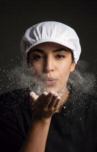 Gorro de cocina con rejilla tipo gatsby VALENTO SMOOTHY