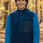 Chaqueta de punto reforzada y bicolor VALENTO ARCE