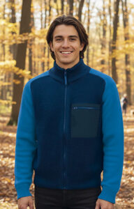 Chaqueta de punto reforzada y bicolor VALENTO ARCE