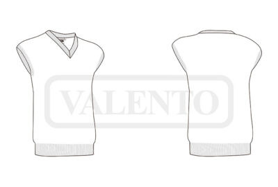 Chaleco de punto con cuello de pico VALENTO STAFF - Imagen 2