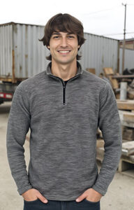 Jersey polar jaspeado con cuello alto VALENTO IDAHO