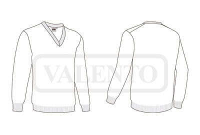 Jersey de punto con cuello de pico VALENTO OFFICE - Imagen 2