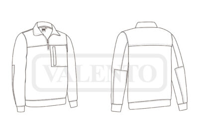 Jersey de trabajo con refuerzos y cuello alto VALENTO RANDY - Imagen 2