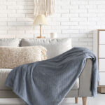 Manta polar textura Jacquard VALENTO BONFIRE