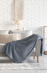 Manta polar textura Jacquard VALENTO BONFIRE