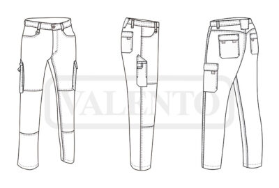 Pantalón de trabajo reforzado multibolsillos VALENTO BRODY - Imagen 2