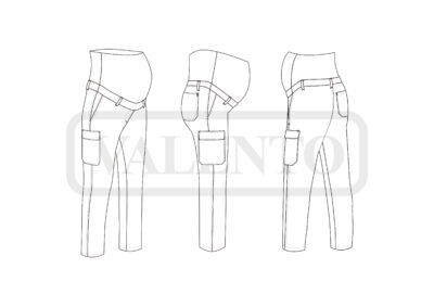 Pantalón de trabajo premamá VALENTO BIRTH - Imagen 2