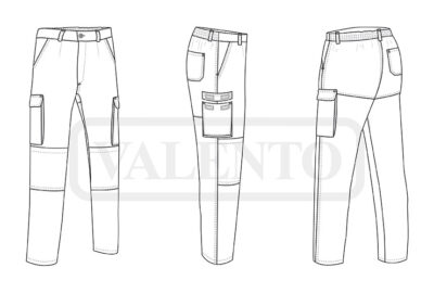 Pantalón de trabajo multibolsillos VALENTO DARKO - Imagen 2