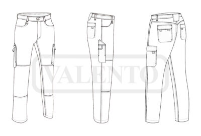 Pantalón de trabajo reforzado multibolsillos VALENTO DYNAMITE - Imagen 2